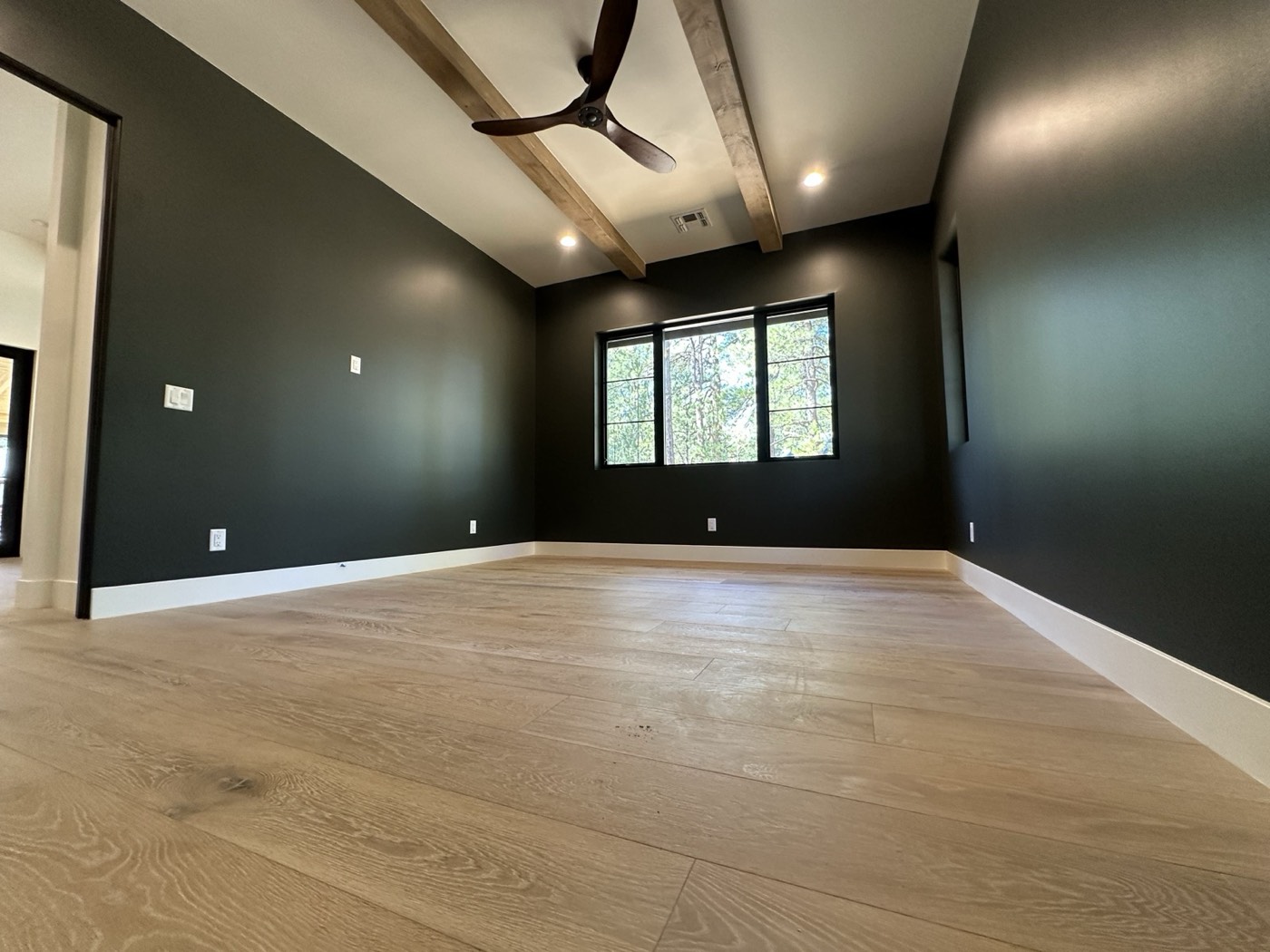 Dark interior accent wall painted in a Phoenix home