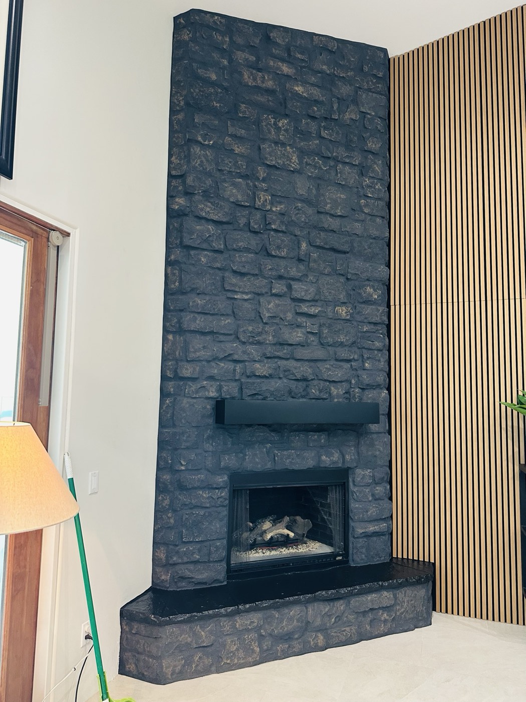 Limewash vs Paint on a Brick Fireplace