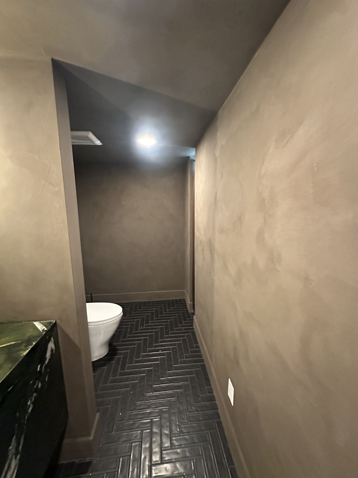 Professional interior painting with plaster ceiling and wood beams in Phoenix